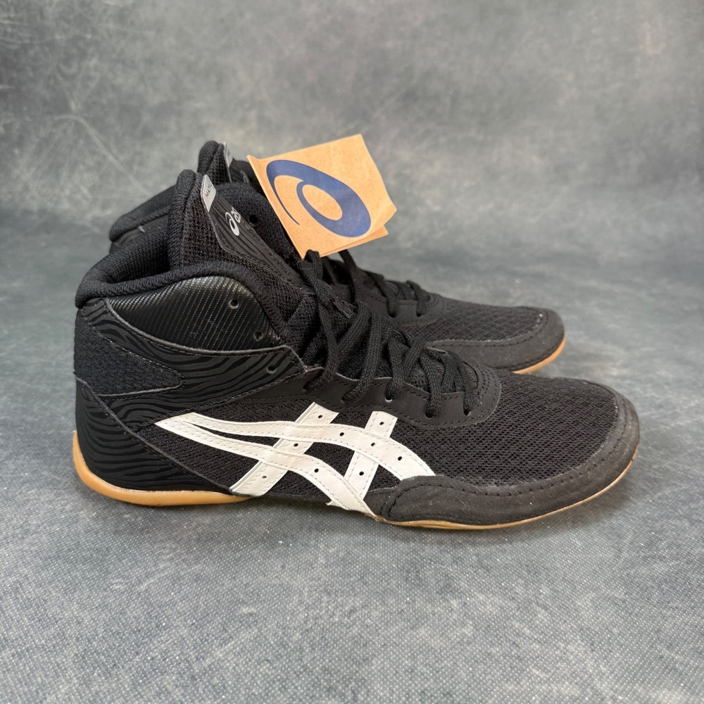 Asics Matflex Wrestling Shoes Black White Gum High Top Sneakers Mens Size 8.5
